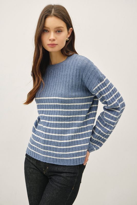 Call The Number Striped Sweater