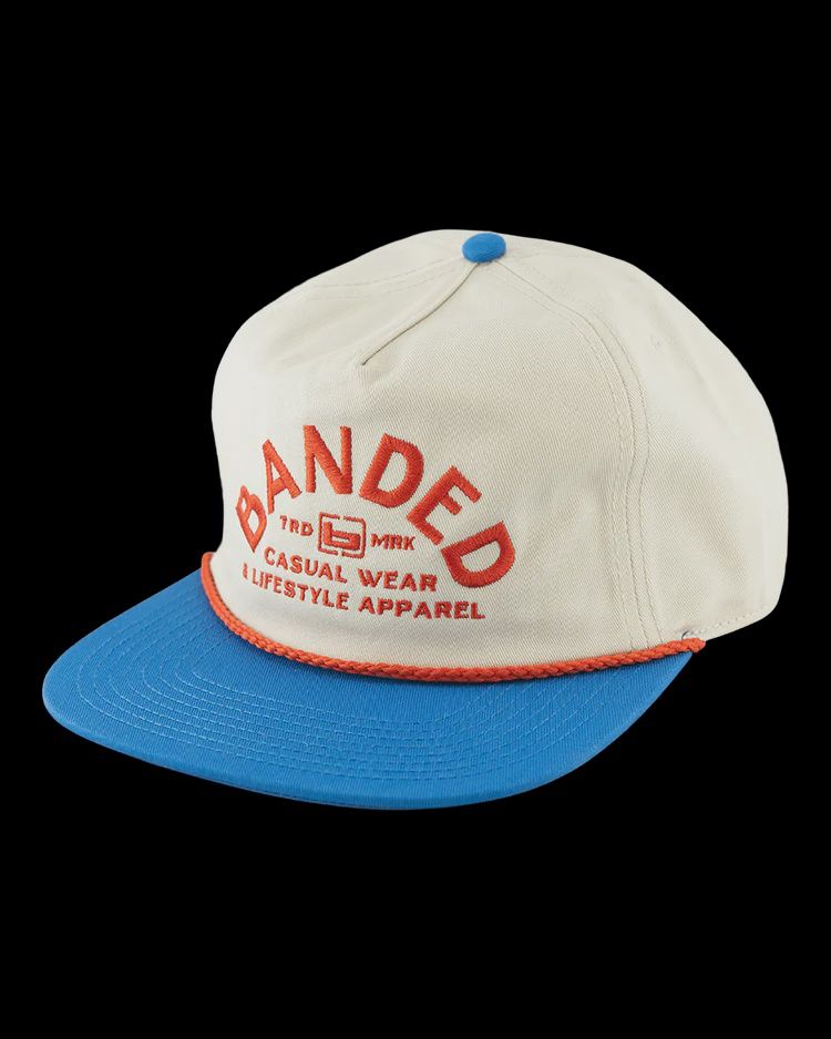 Casual Hat - Off White/Blue