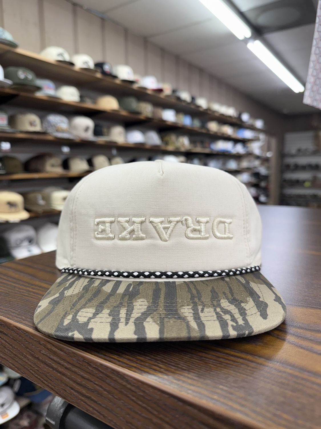 Flatbill 2 Tone Ripstop Rope Hat - Natural