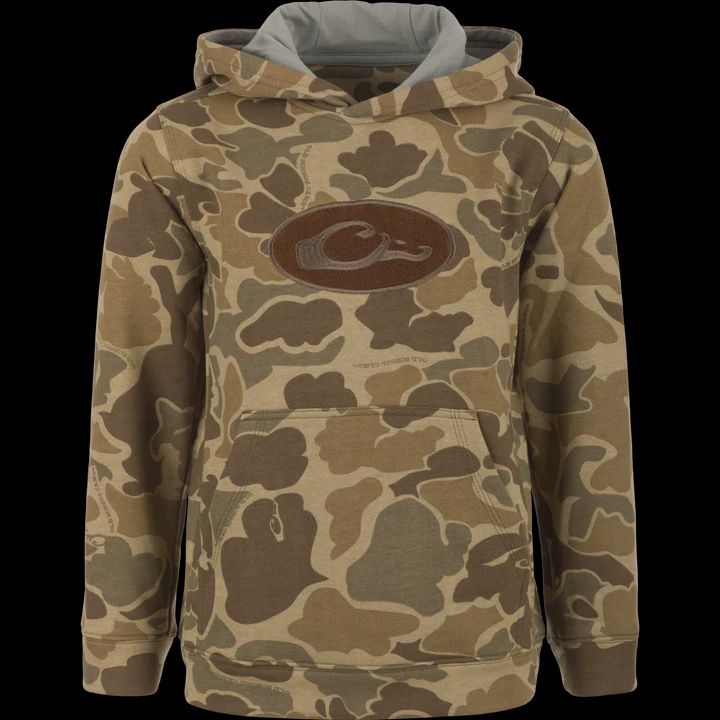 Youth Three End Old School Hoodie, Color: Old School Timber, Size: SML