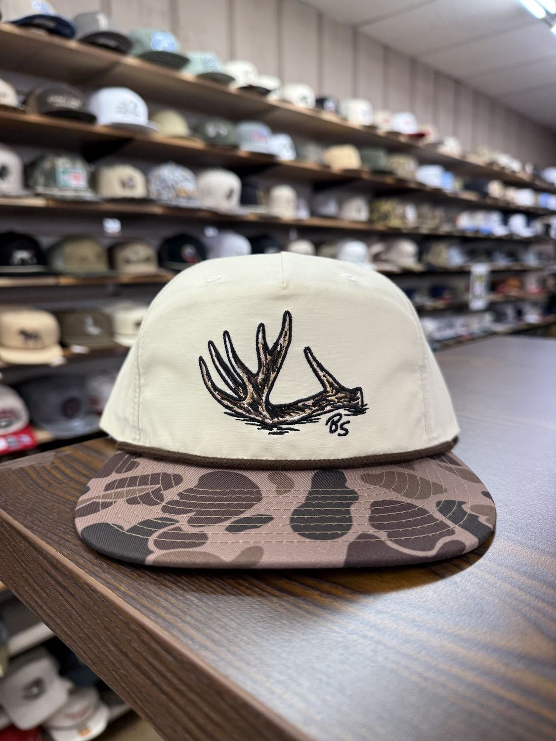 Antler Shed Rope Hat - Cream/Duck Camo