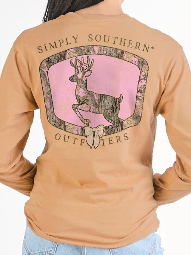 Youth Camo Deer Long Sleeve T-Shirt