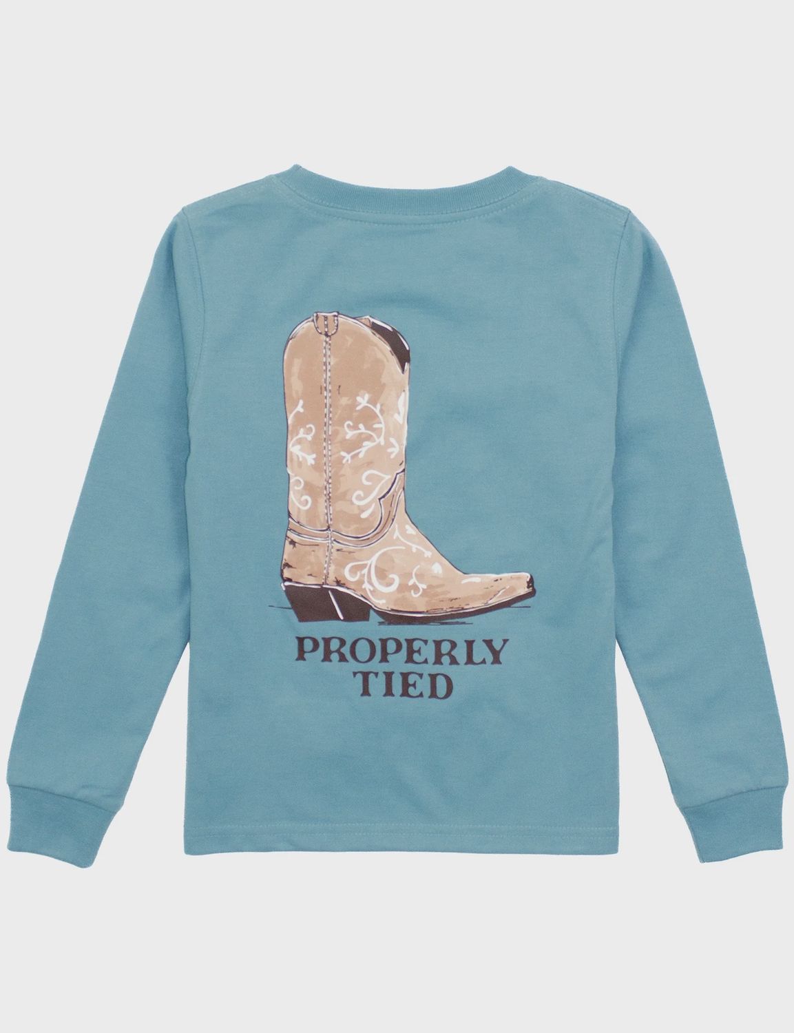 Girls Cowboy Boot Long Sleeve Tee