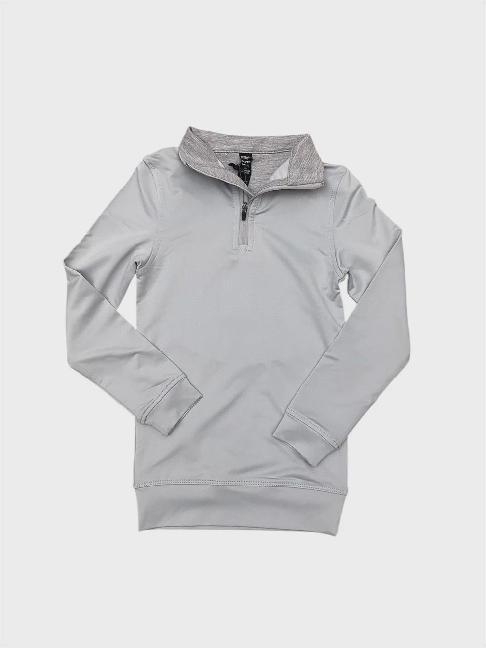 Youth 1/4 Zip Pullover - Light Gray