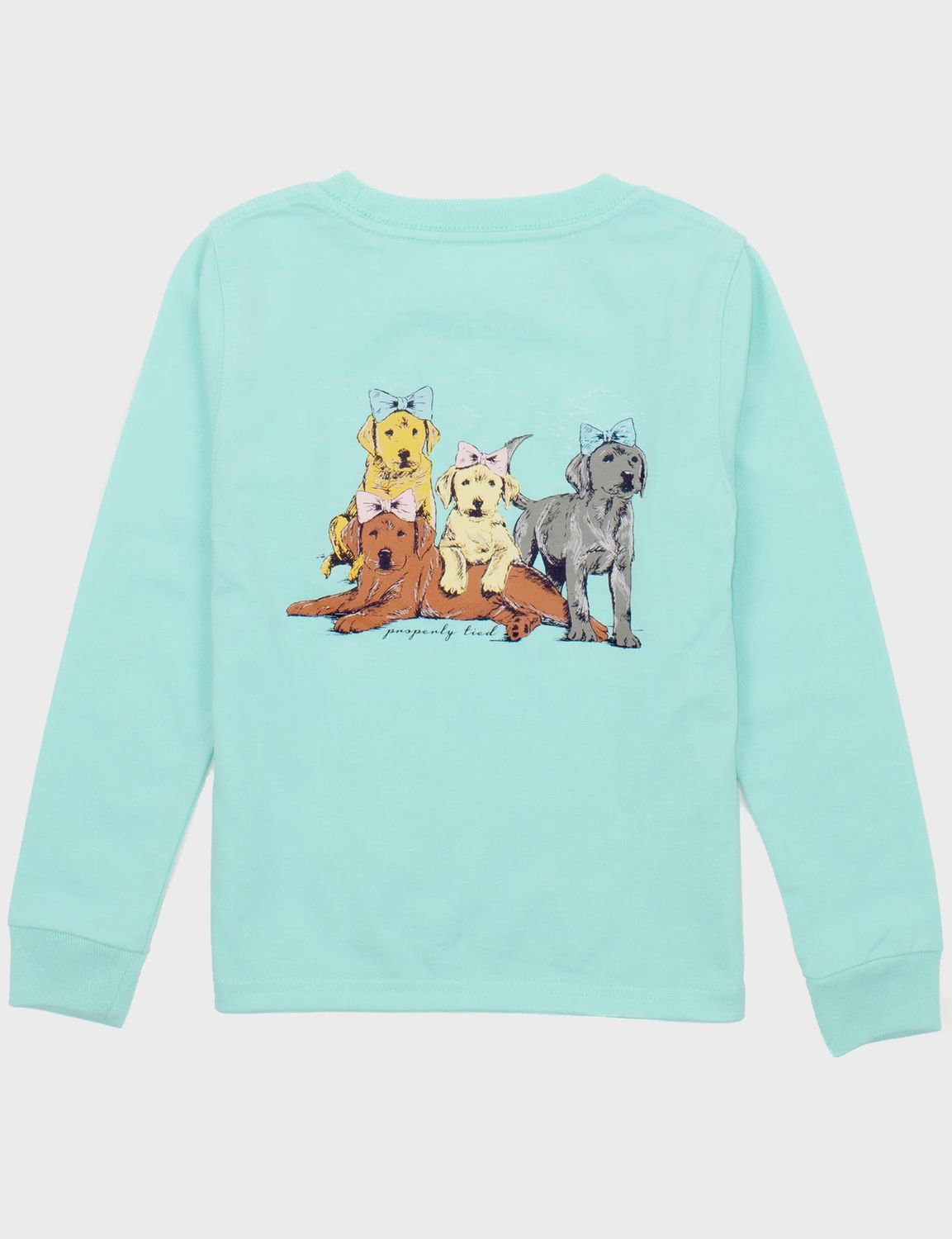 Girls Puppy Pile Long Sleeve Tee