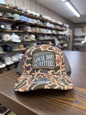 Youth Outlaw Trucker Hat- Old School Camo