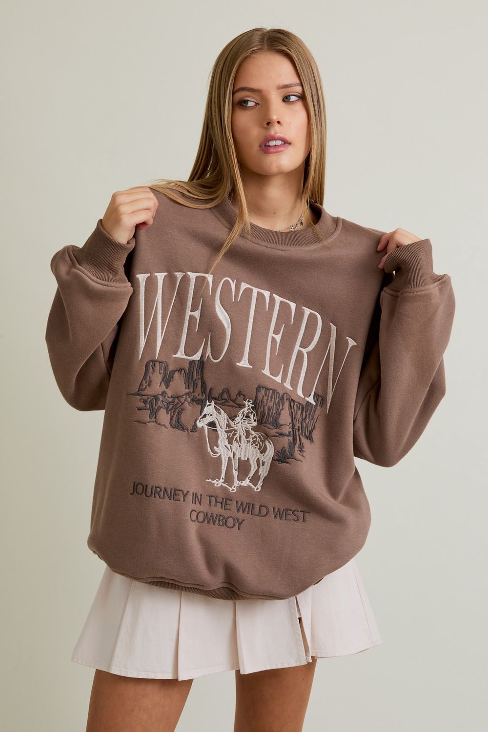 Cowboy Embroidered Sweatshirt