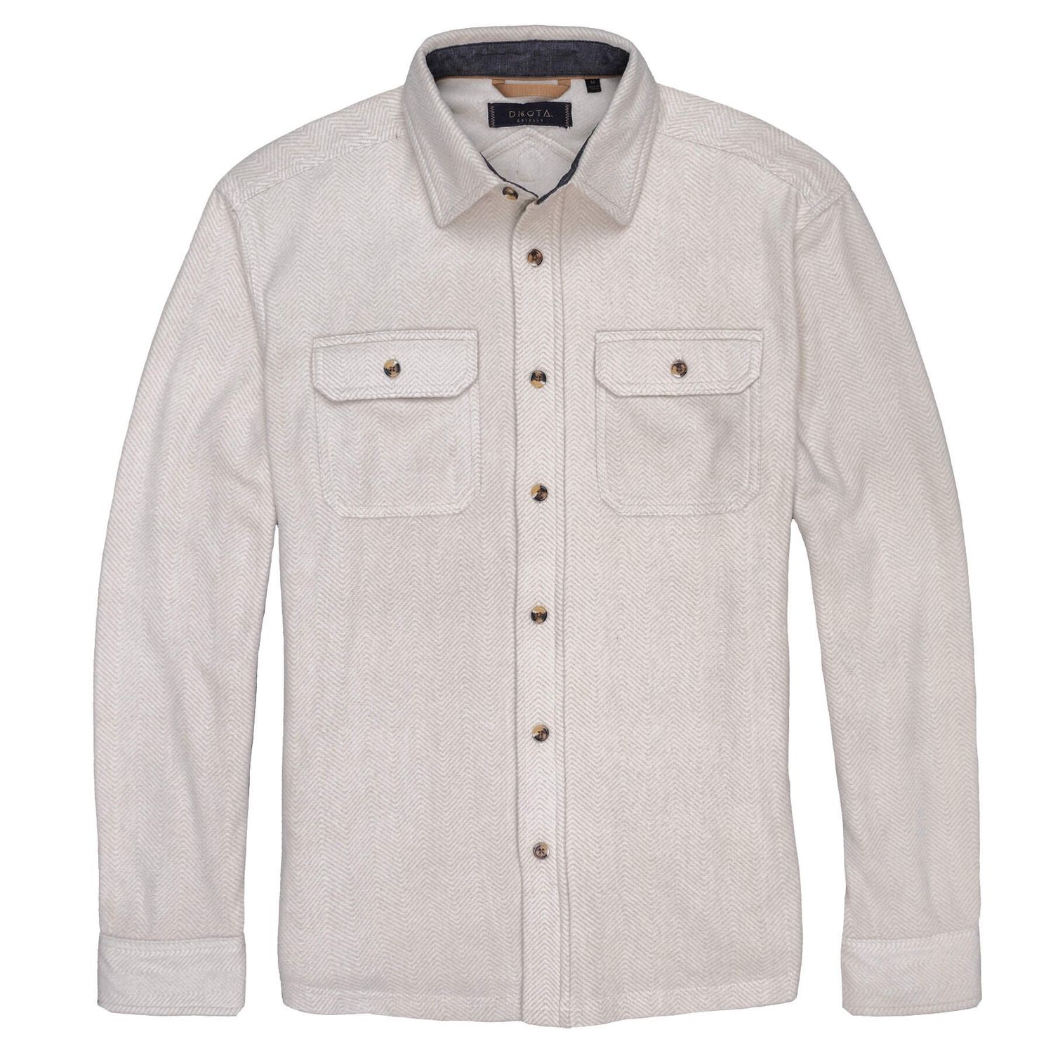 Ozzy Micro Fleece Brushed Shirt Button Down, Color: Mist Valley, Size: MED