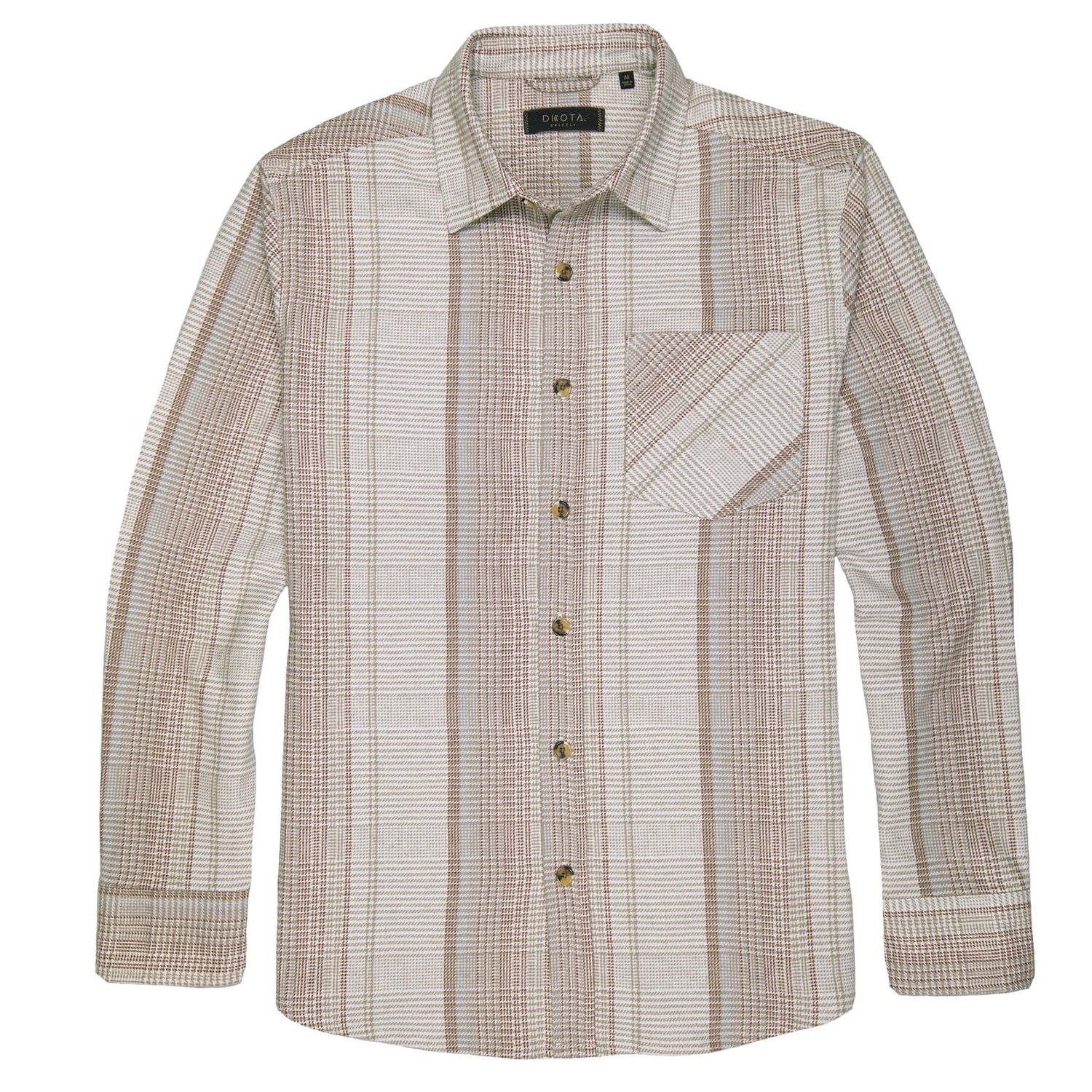Dexter Houndstooth Flannel Shirt, Color: Granite Ledge, Size: MED