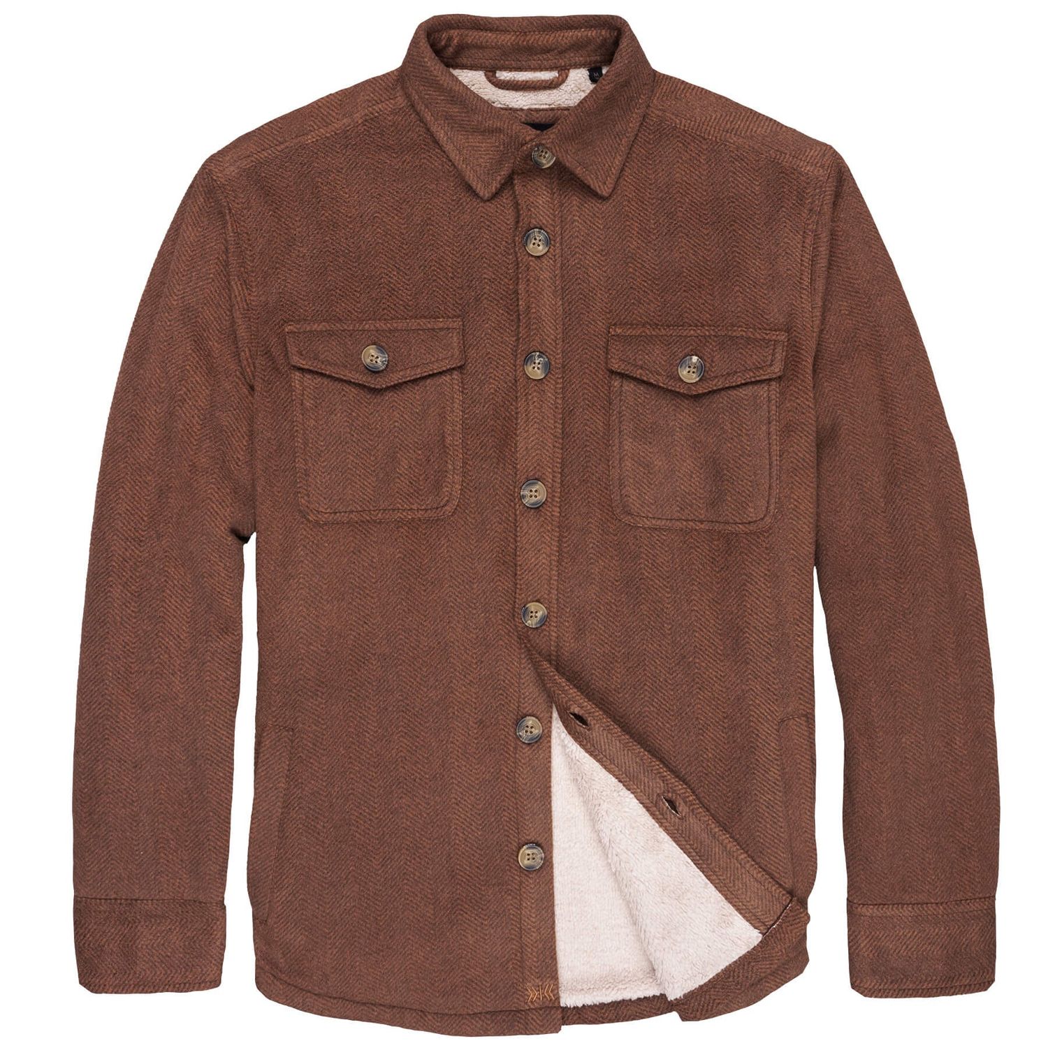 Rocco Micro Fleece Shell/Sherpa Lining Shirt Jacket, Color: Sienna Crest, Size: MED