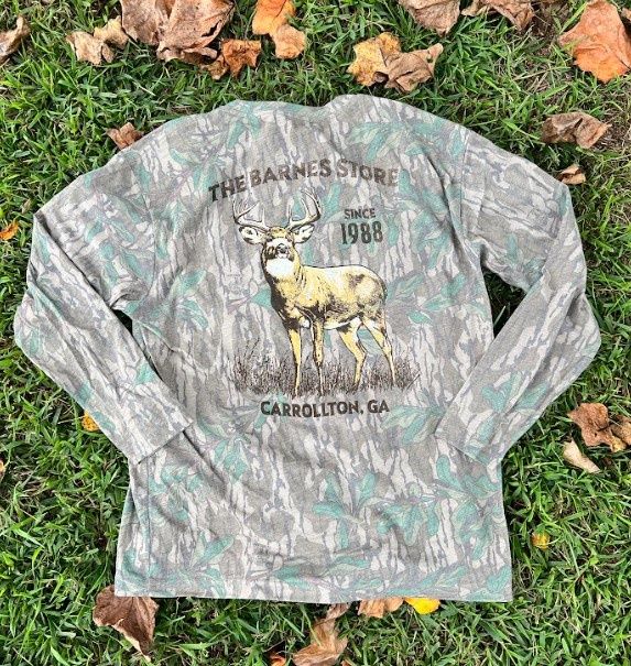 Mossy Oak Deer Hunting Long Sleeve T-Shirt, Color: Greenleaf, Size: SML