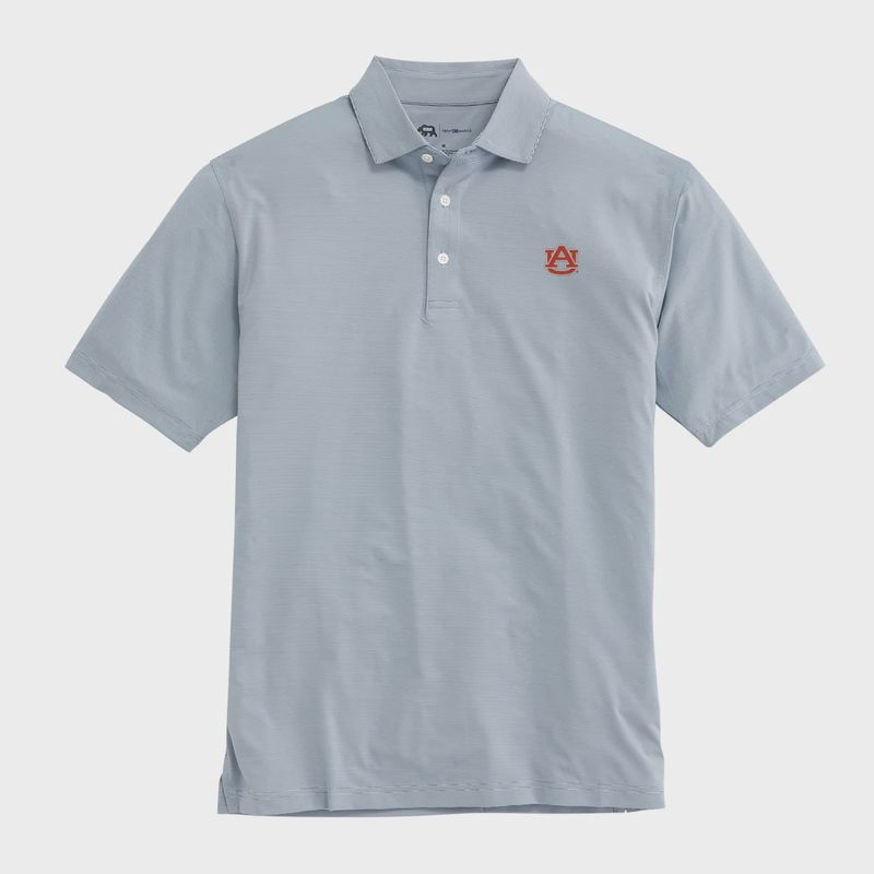 Hairline Stripe Auburn Performance Polo