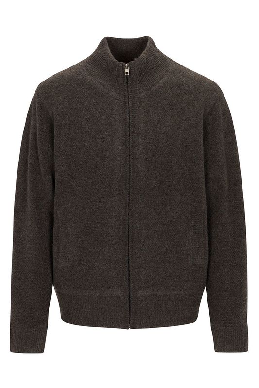 Kingsley 7 Gage Sweater Jacket with Popcorn Stitch