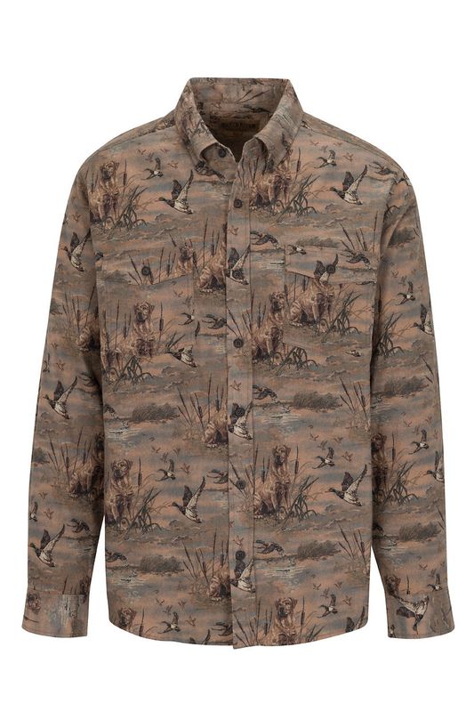 Printed Brushed Cotton Shirt