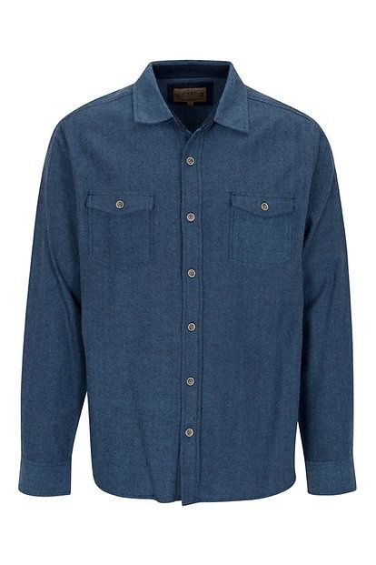 Two-Tone Herringbone Button Down Shirt, Color: Lake, Size: MED