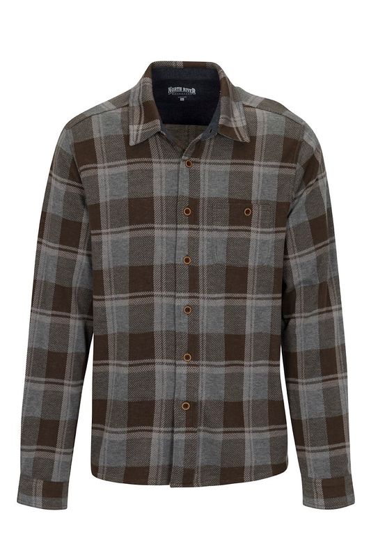Heritage Plaid Y/D Jacquard Knit Button-Front Shirt