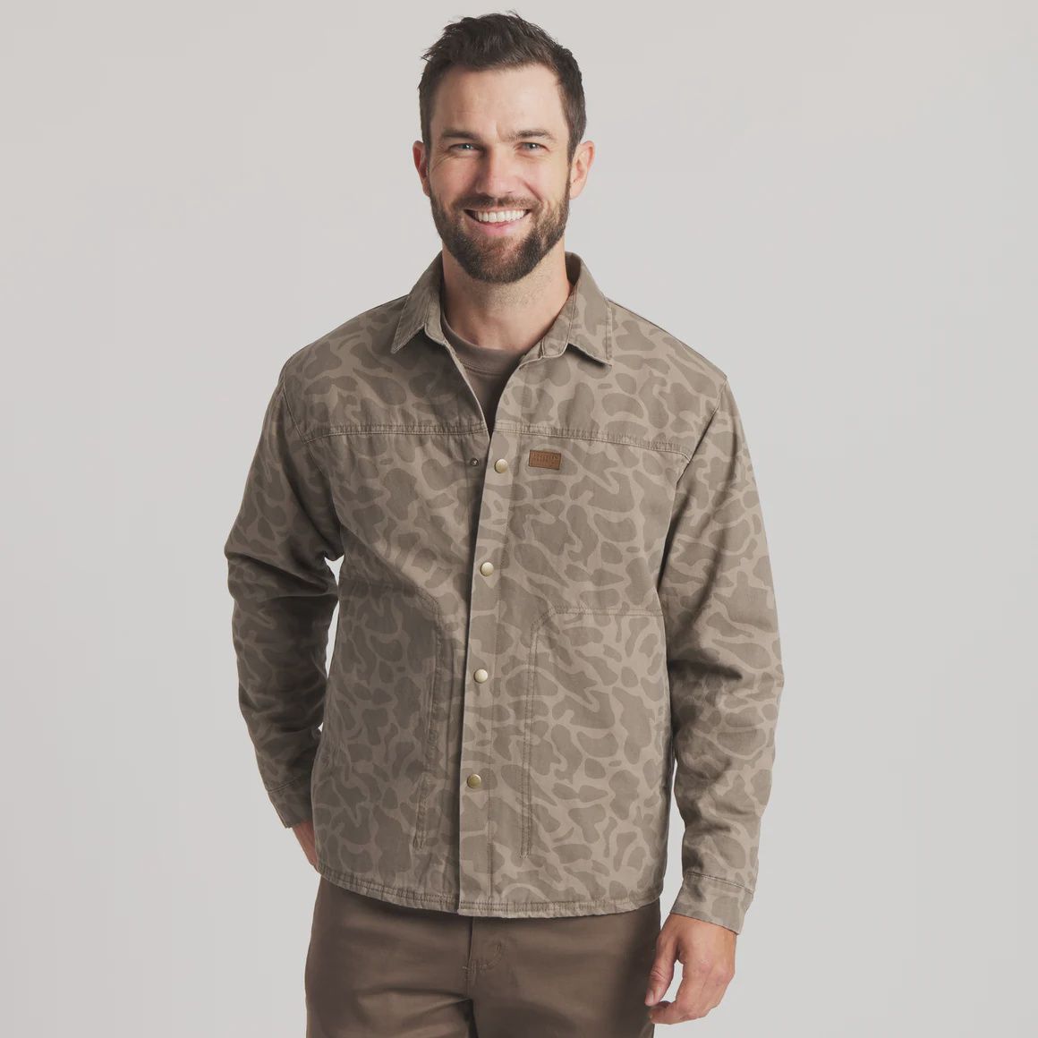Men&#39;s Bishop Rugged Canvas Jacket - Camo, Color: DBR-Dark Brown, Size: MED