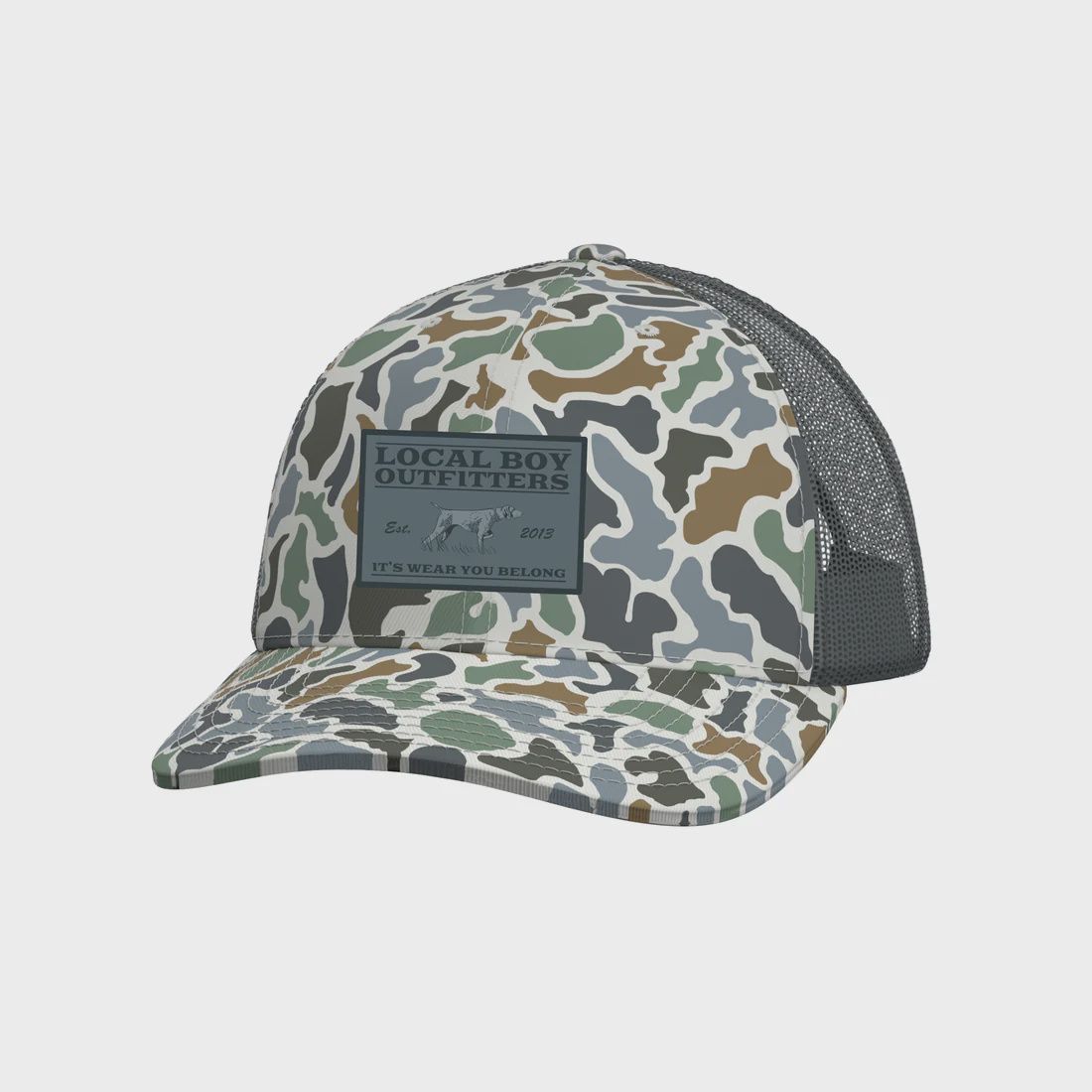 Bird Dog Badge Trucker Hat- Localflage Bluff