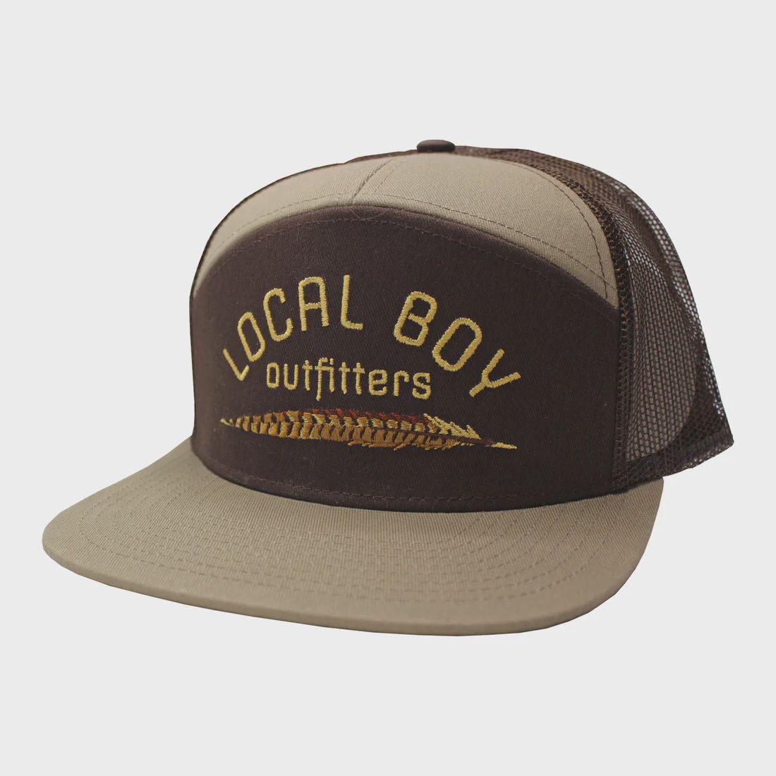 Pheasant Feather 7 Panel Trucker Hat