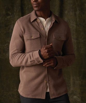 Looped Terry Button Up