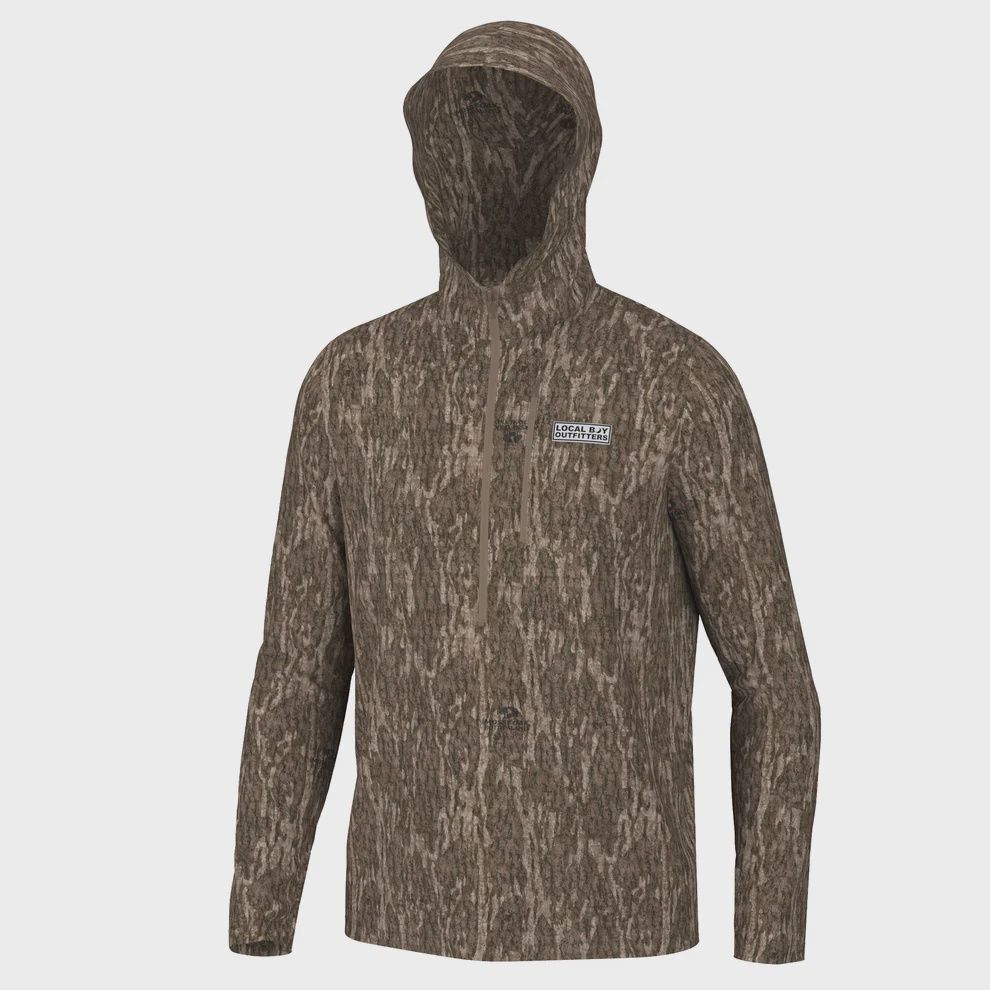 Harvest Waffle Half Zip Hoodie, Color: BLD-Bottomland, Size: SML