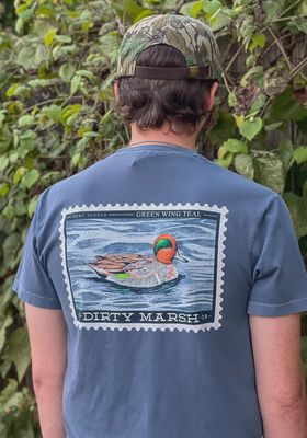 Green Wing Stamp Short Sleeve T-Shirt