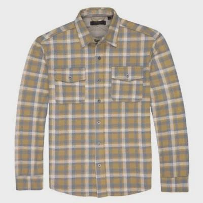 Knox Soft Brushed Plaid Knit Button Down, Color: Slate Ridge, Size: MED