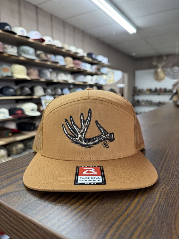 Antler Shed 7 Panel Hat - Caramel