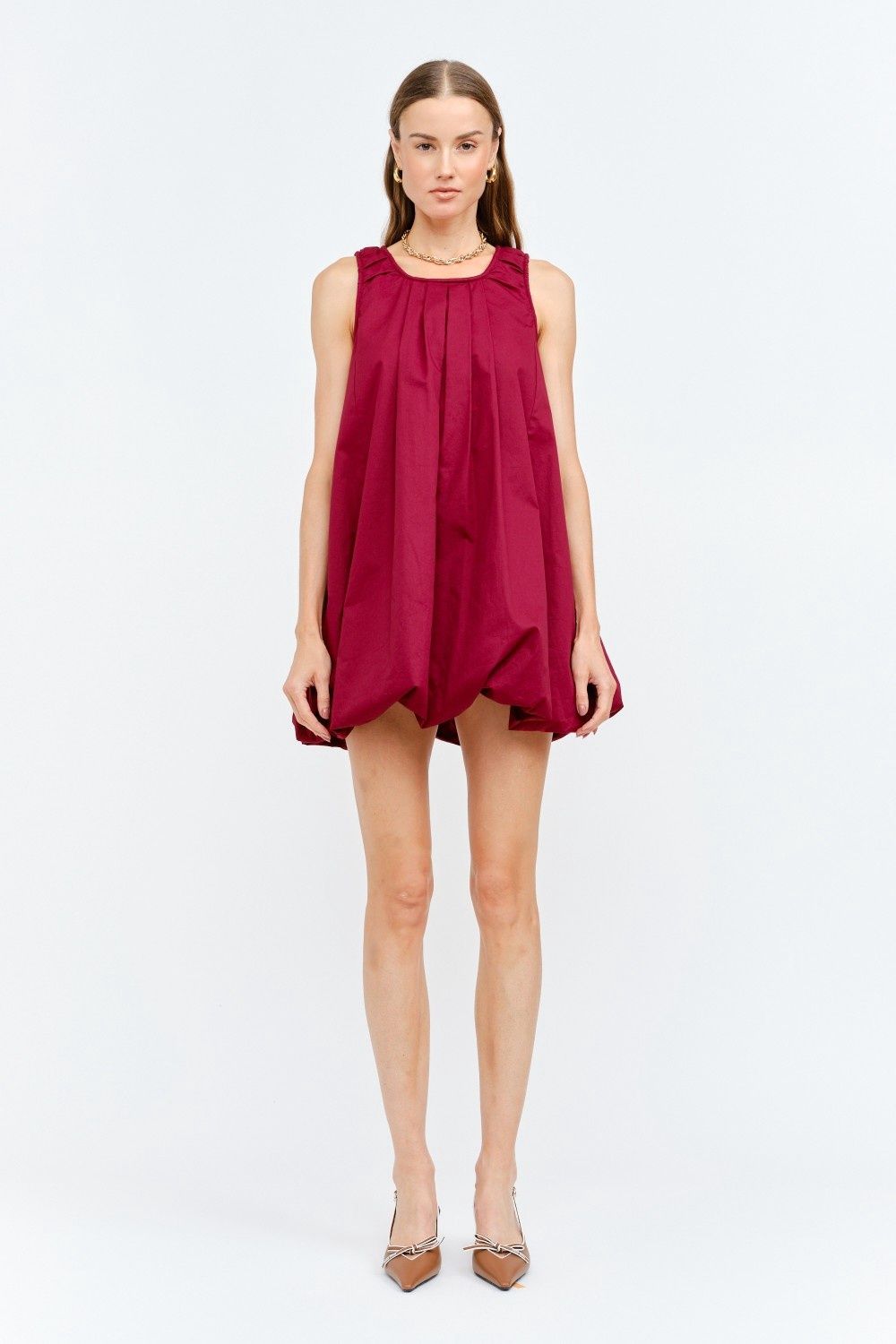 Marga Poplin Bubble Mini Dress