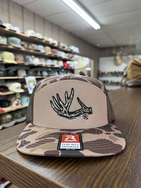 Antler Shed 7 Panel Hat - Bark Duck Camo