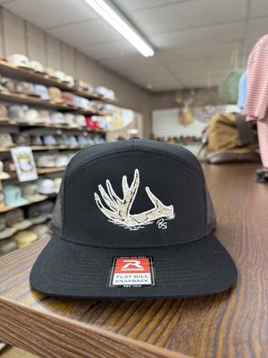 Antler Shed 7 Panel Hat - Black