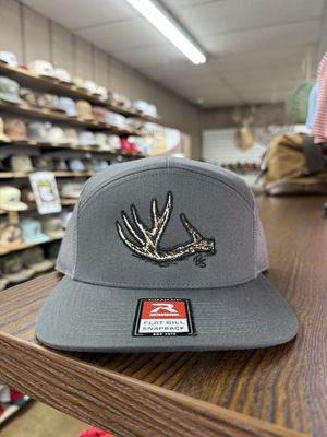 Antler Shed 7 Panel Hat - Charcoal