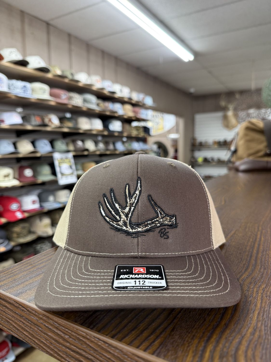 Antler Shed Trucker Hat - Brown/Khaki