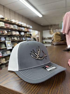 Antler Shed Trucker Hat - Charcoal/White
