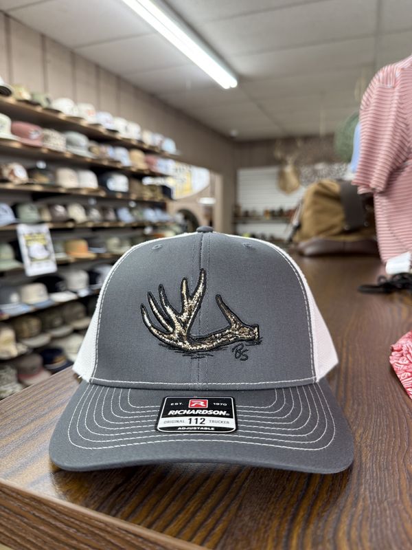 Antler Shed Trucker Hat - Charcoal/White