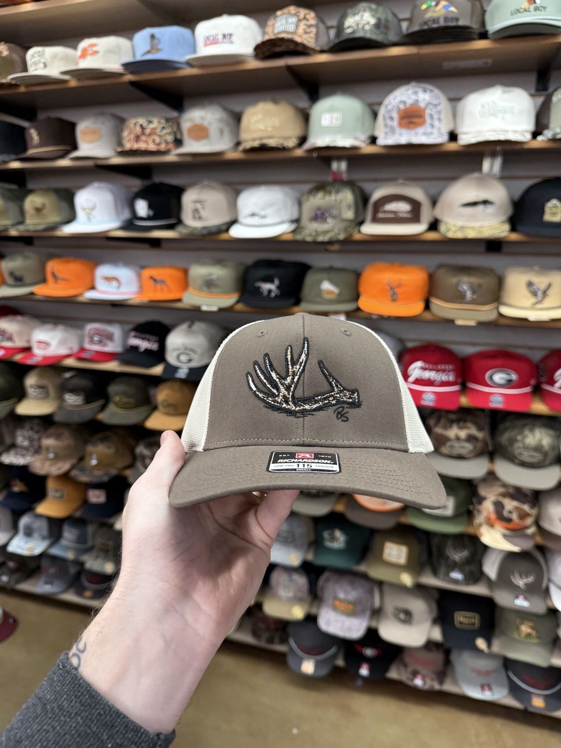 Antler Shed Trucker Hat - Chocolate Chip/Birch, Size: SML