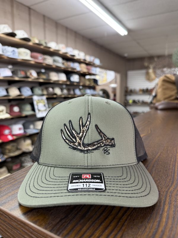 Antler Shed Trucker Hat - Loden/Black