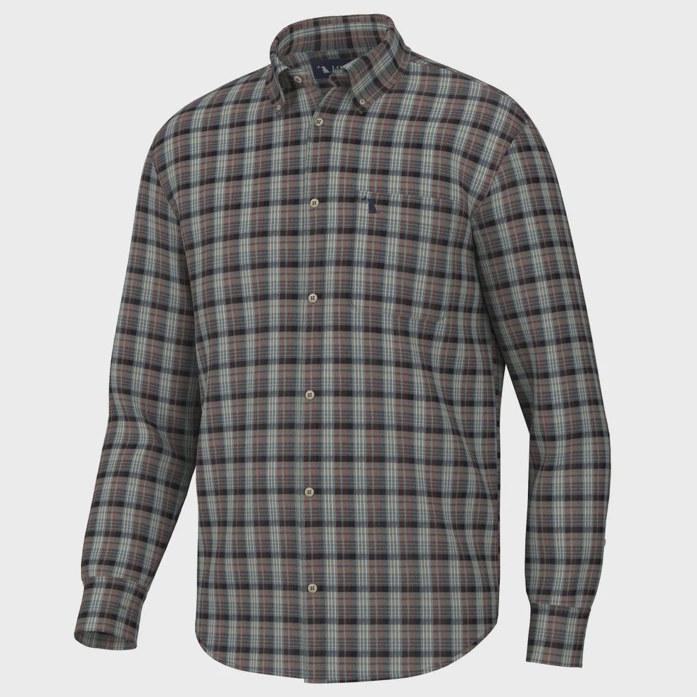 Grange Plaid Dress Shirt, Color: CNW-Charcoal/Navy/Wine, Size: SML