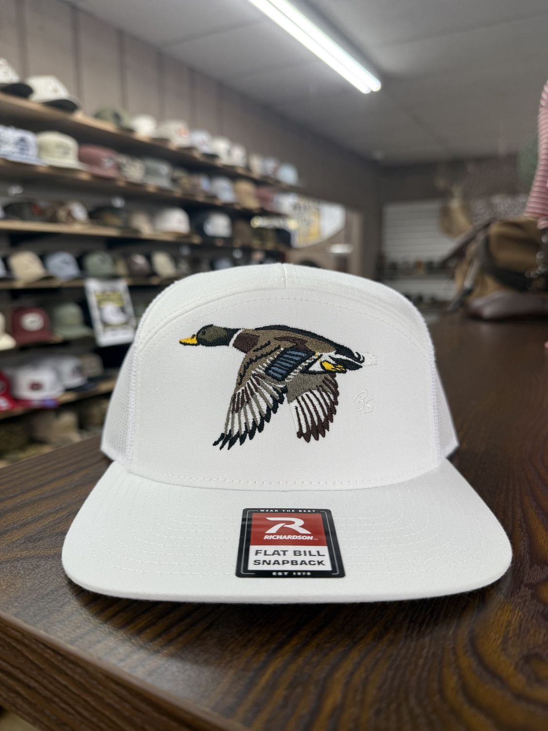 Mallard 7-Panel Hat - White