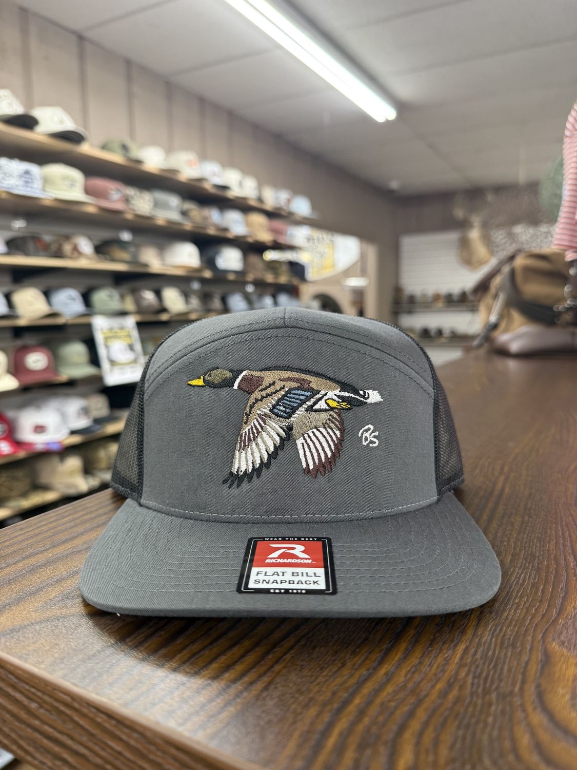 Mallard 7 Panel Hat - Charcoal/Black