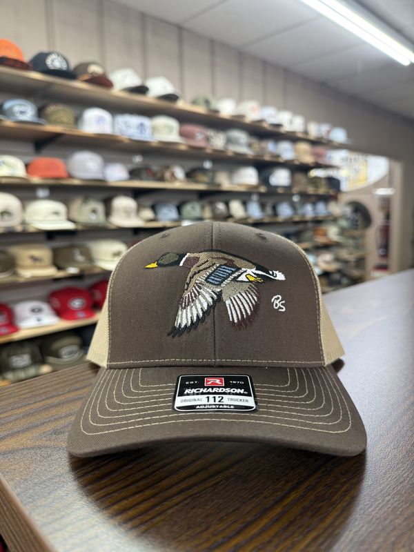 Flying Mallard Trucker Hat - Brown/Khaki