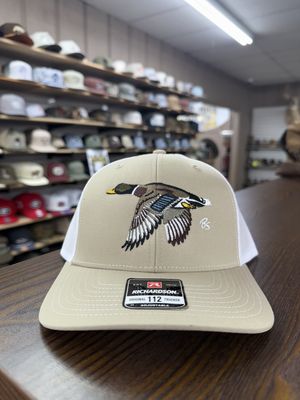 Mallard Trucker Hat - Khaki/White
