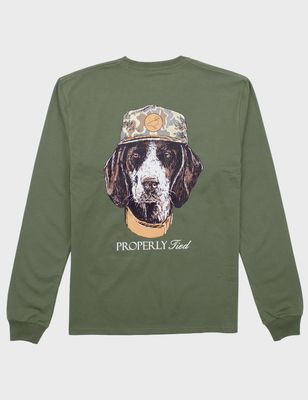 Man&#39;s Best friend Long Sleeve Shirt- Olive
