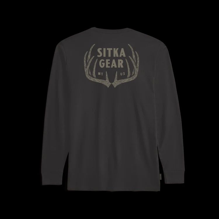 Typical Long Sleeve Tee, Color: BK-SItka Black, Size: SML