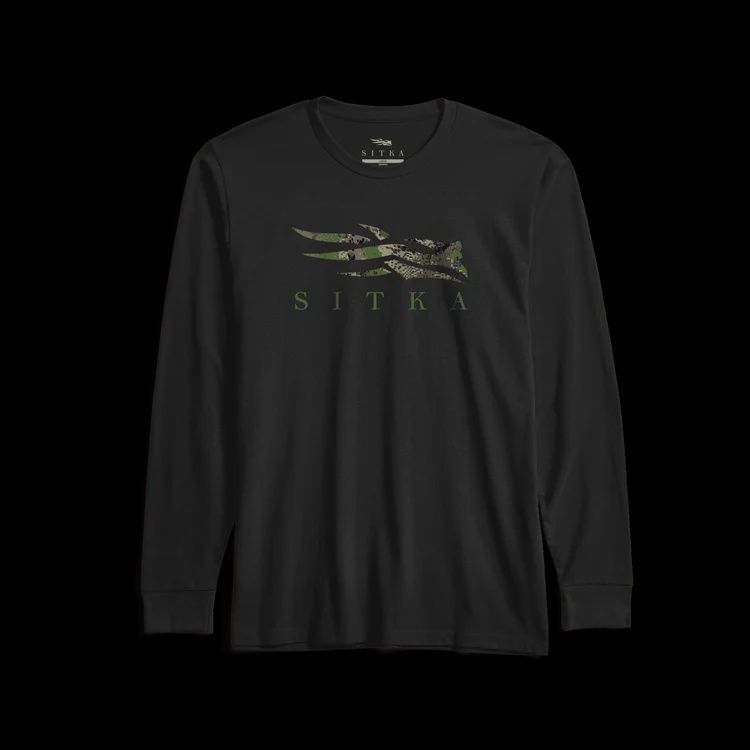 Icon Optifade Long Sleeve Tee, Color: BKCOV-Black Cover, Size: SML