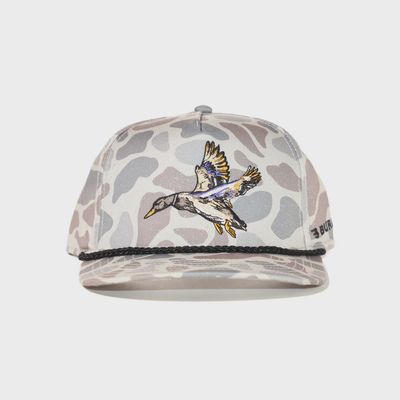 Diving Mallard Rope Hat - Classic Deer Camo