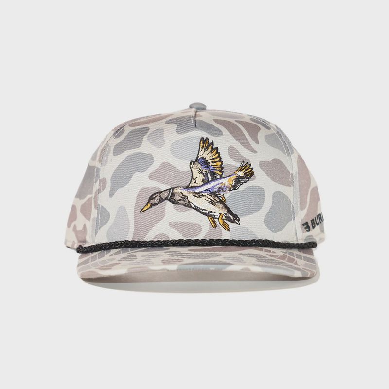 Diving Mallard Rope Hat - Classic Deer Camo