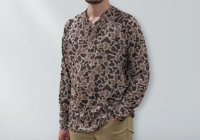 3 Button Henley - Mosul Camo
