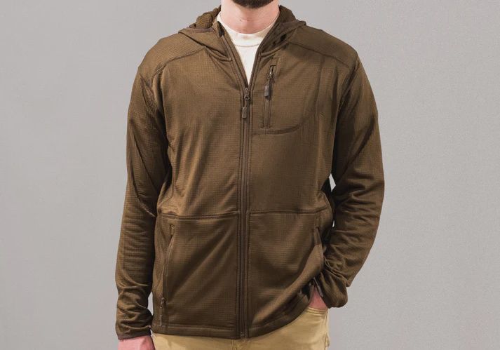 Nodak Hooded Jacket Waffle Fleece - River Bed