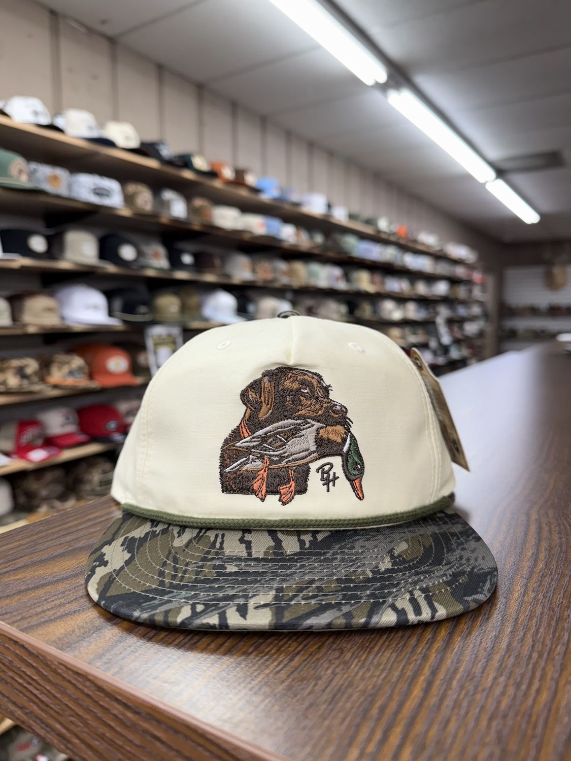 Chocolate Lab &amp; Mallard Rope Hat